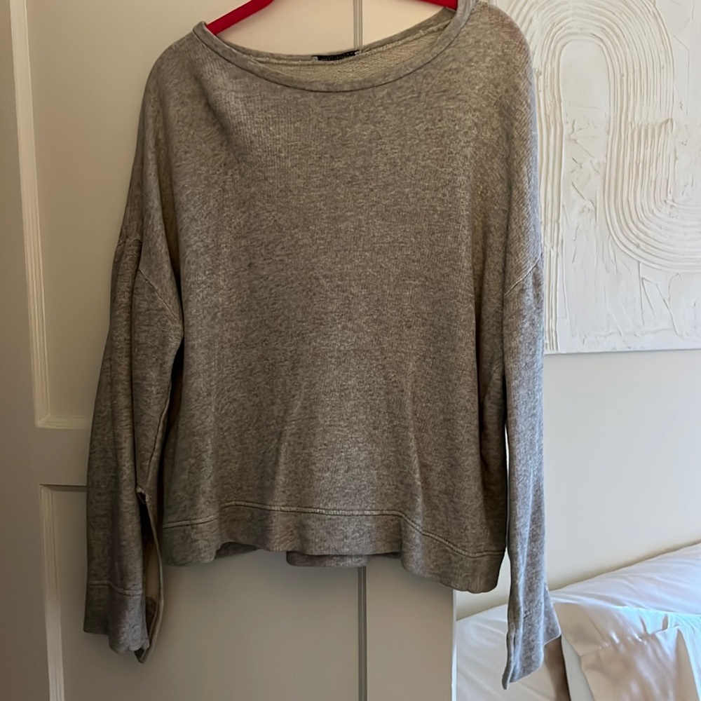 Soft gray sweater